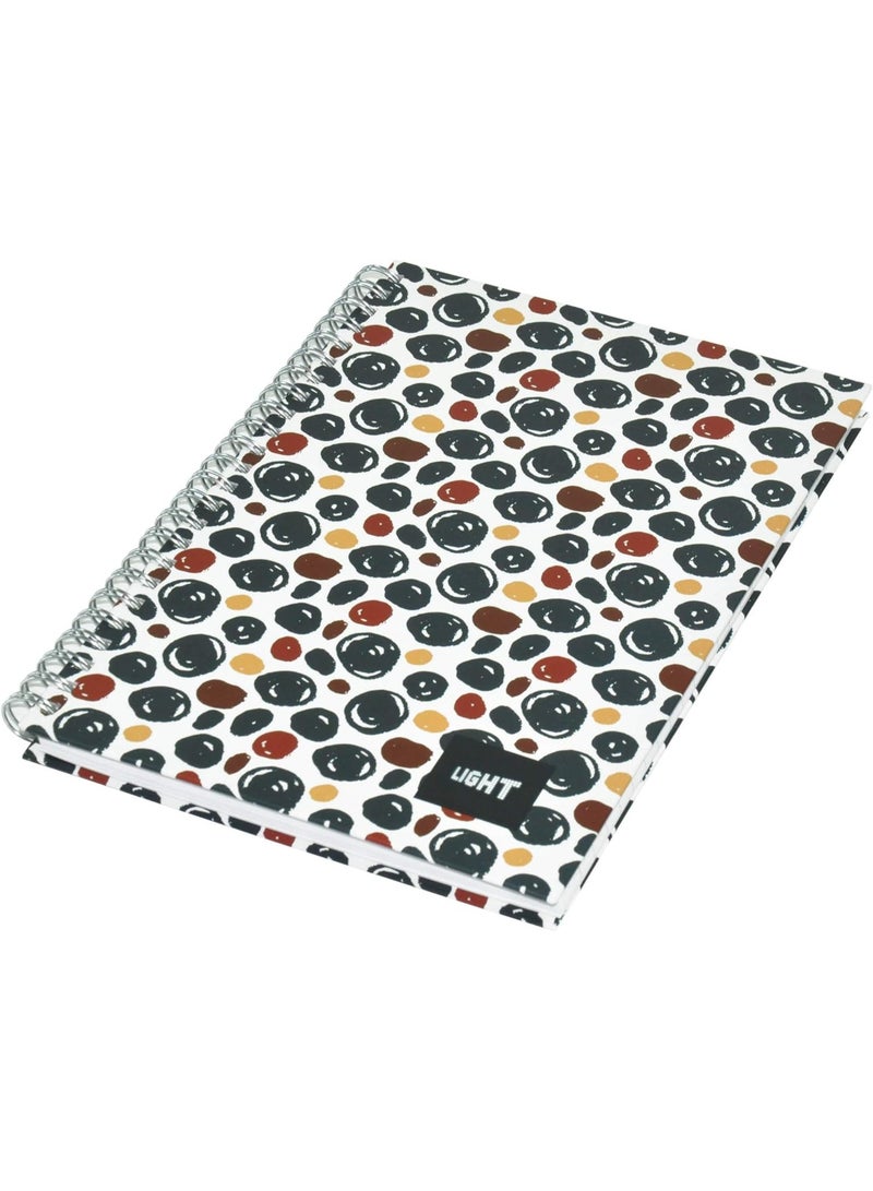 FIS 5-Piece Light Spiral Hard Cover Notebook, Single Ruled, (100 Sheets), A5 Size - LINBSA51703 - Image 2